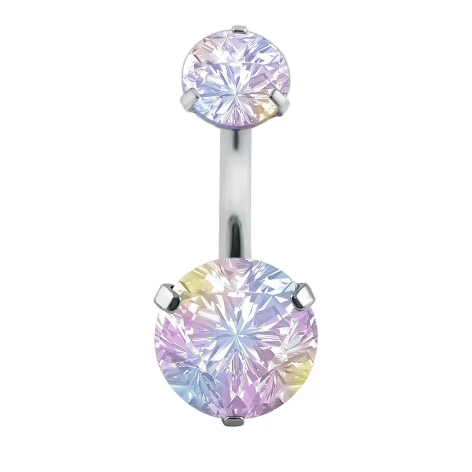 Crystal Belly Button Rings Navel Ring  Zircon Drop Dangle Body Belly Piercing Jewelry for Women Beach Belly Navel Rings