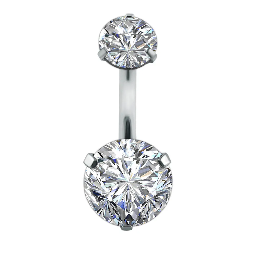 Crystal Belly Button Rings Navel Ring  Zircon Drop Dangle Body Belly Piercing Jewelry for Women Beach Belly Navel Rings