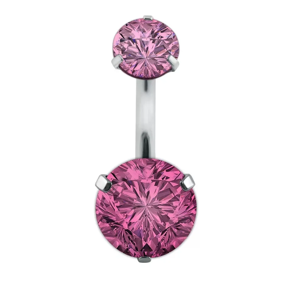 Crystal Belly Button Rings Navel Ring  Zircon Drop Dangle Body Belly Piercing Jewelry for Women Beach Belly Navel Rings