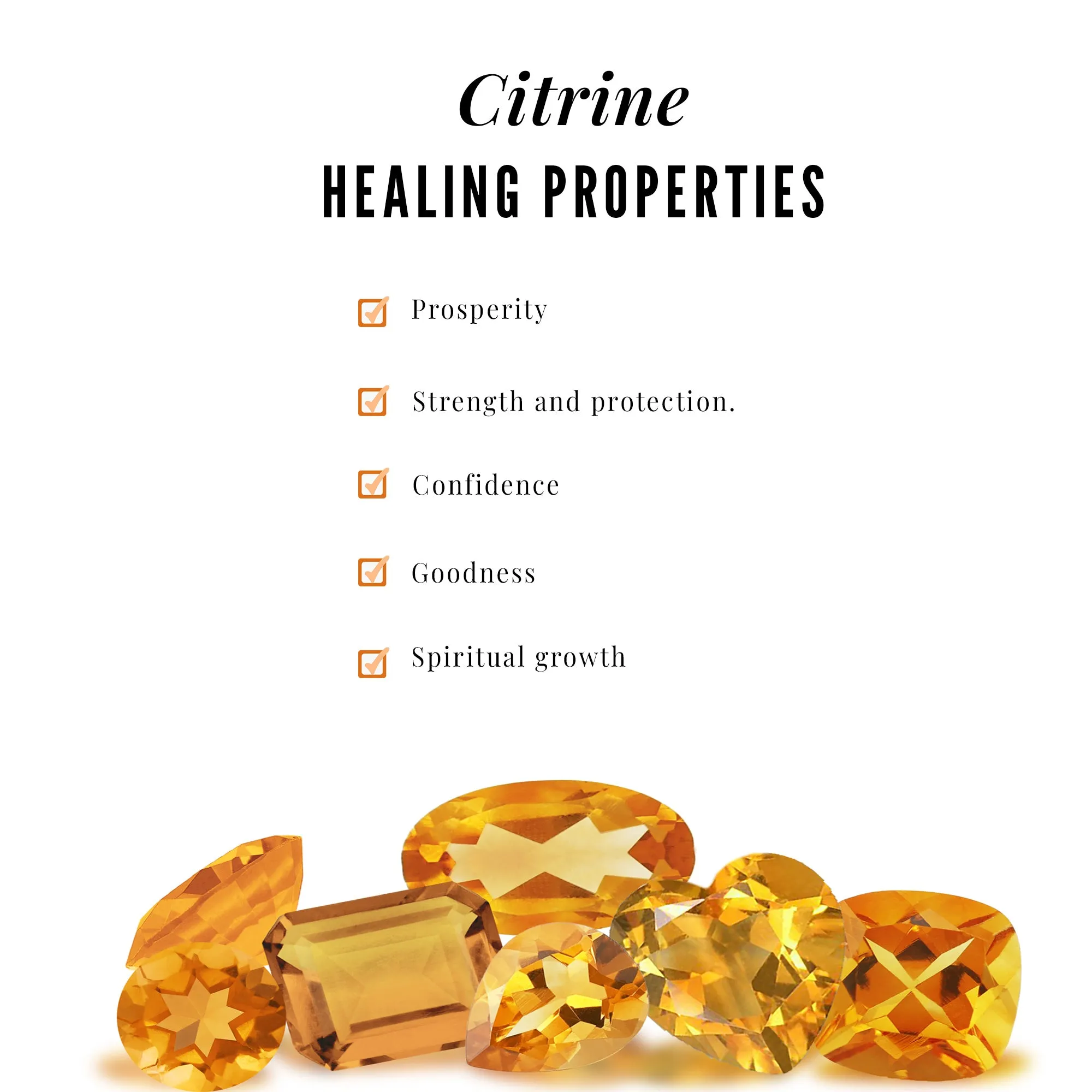 Cushion Cut Citrine Solitaire Infinity Pendant with Diamond
