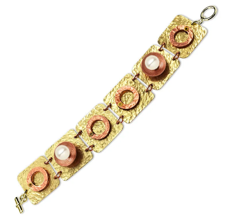DANCE Mixed Metal Flat Linked Bracelet