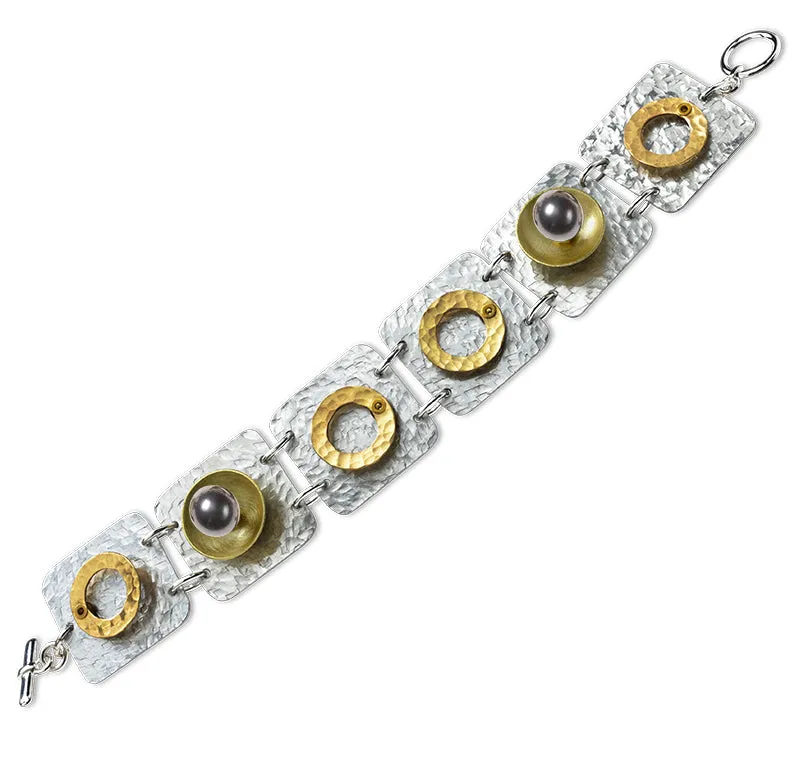 DANCE Mixed Metal Flat Linked Bracelet