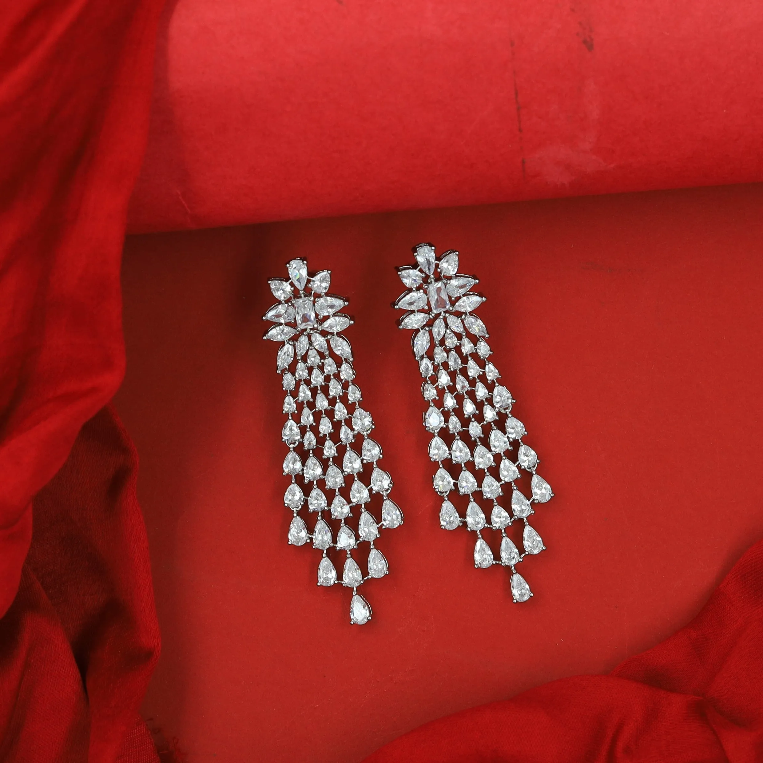 Danglers Zircon/AD Earring 16266-69