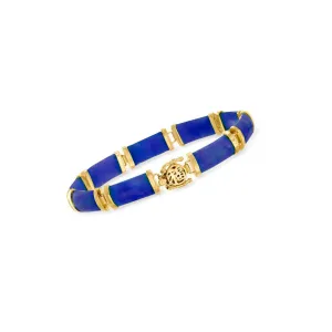 Dark Blue Jade Bracelet (14K)