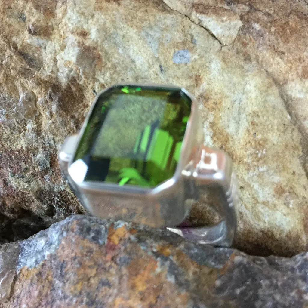 David Rosales Peridot Sterling Silver Ring