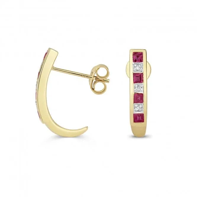 Diamond & Ruby Earrings ED291R
