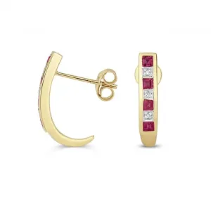 Diamond & Ruby Earrings ED291R
