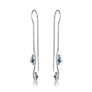 Elle - Sterling Silver "Pixie Dust" Drop Earrings