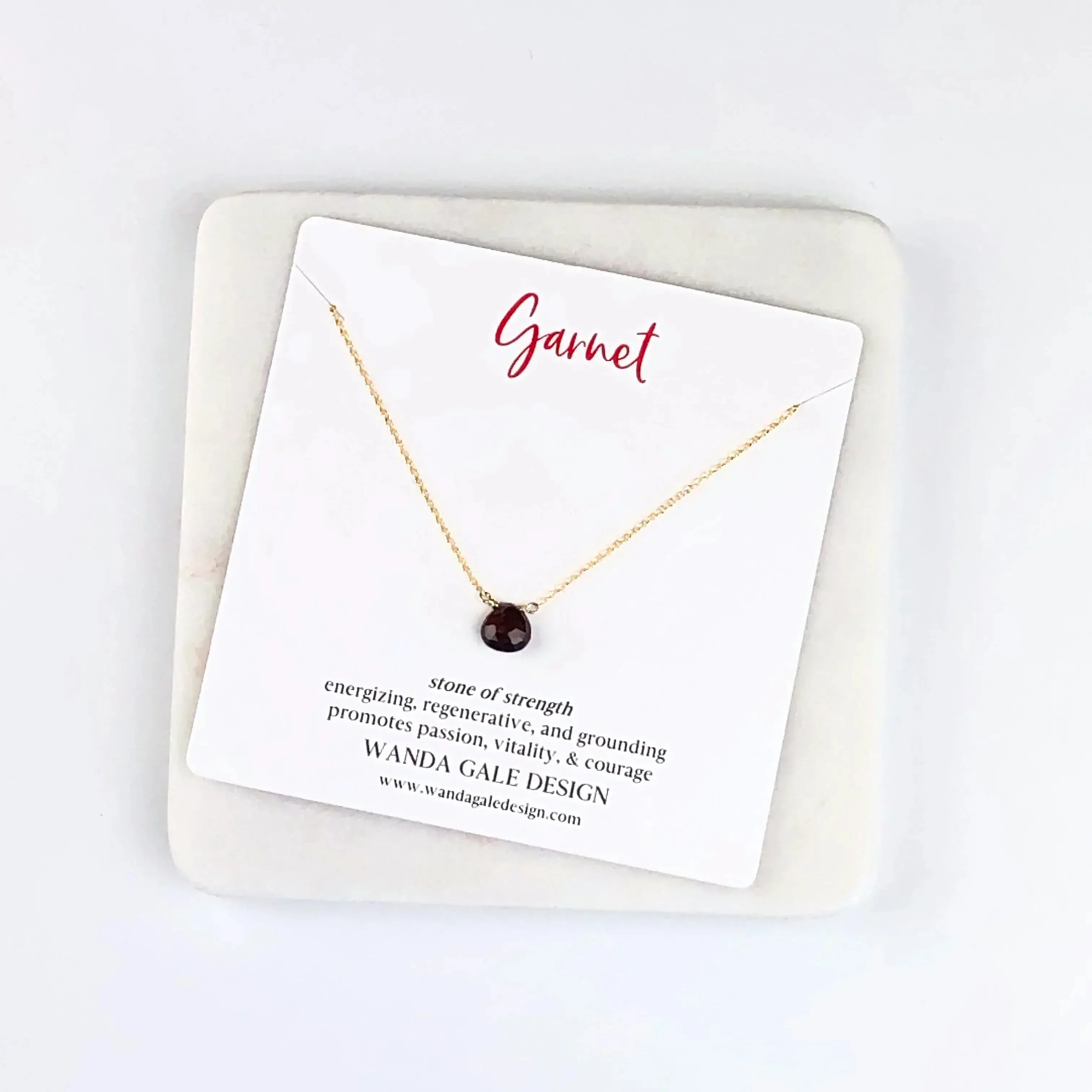 Energy stone necklace - Garnet