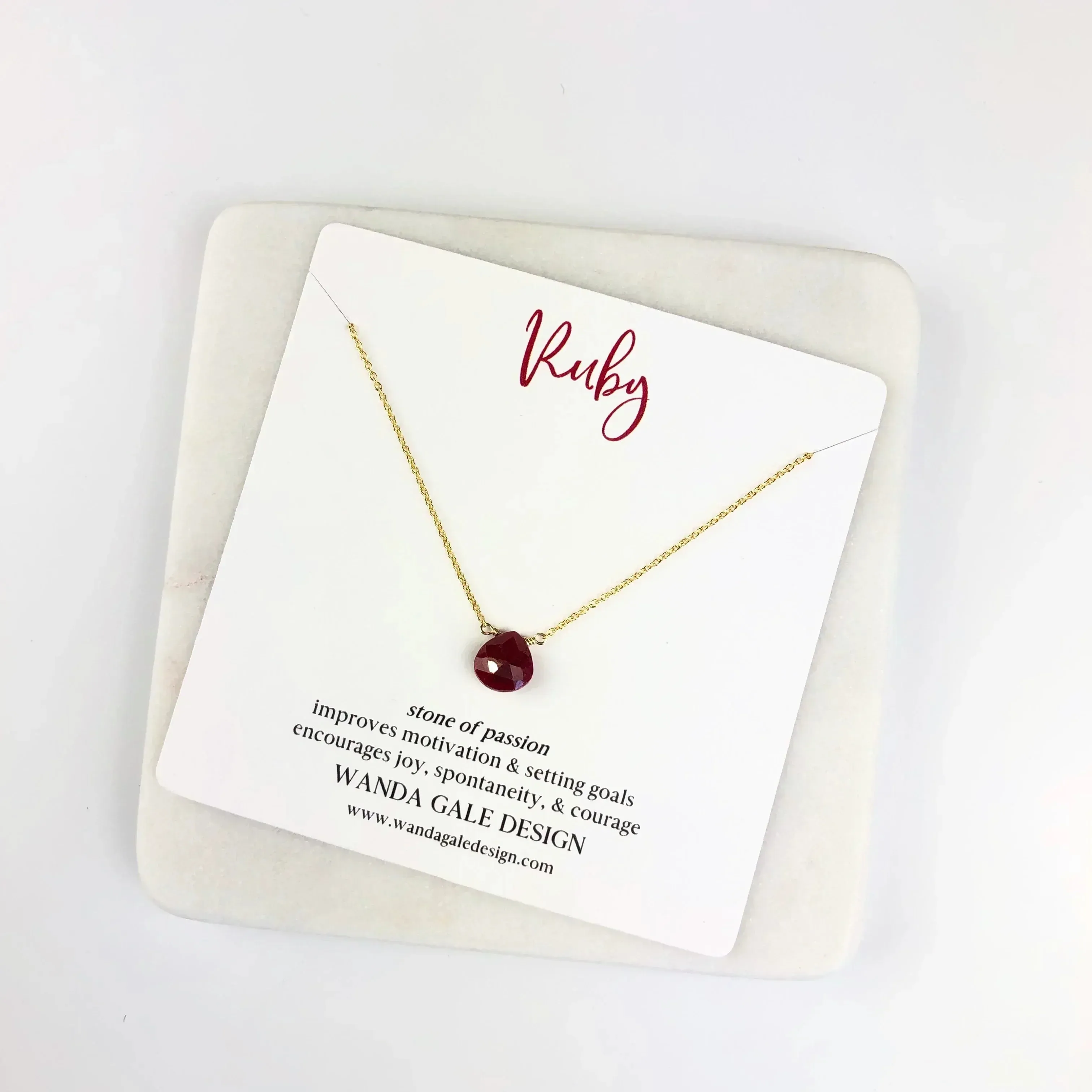 Energy stone necklace - Garnet