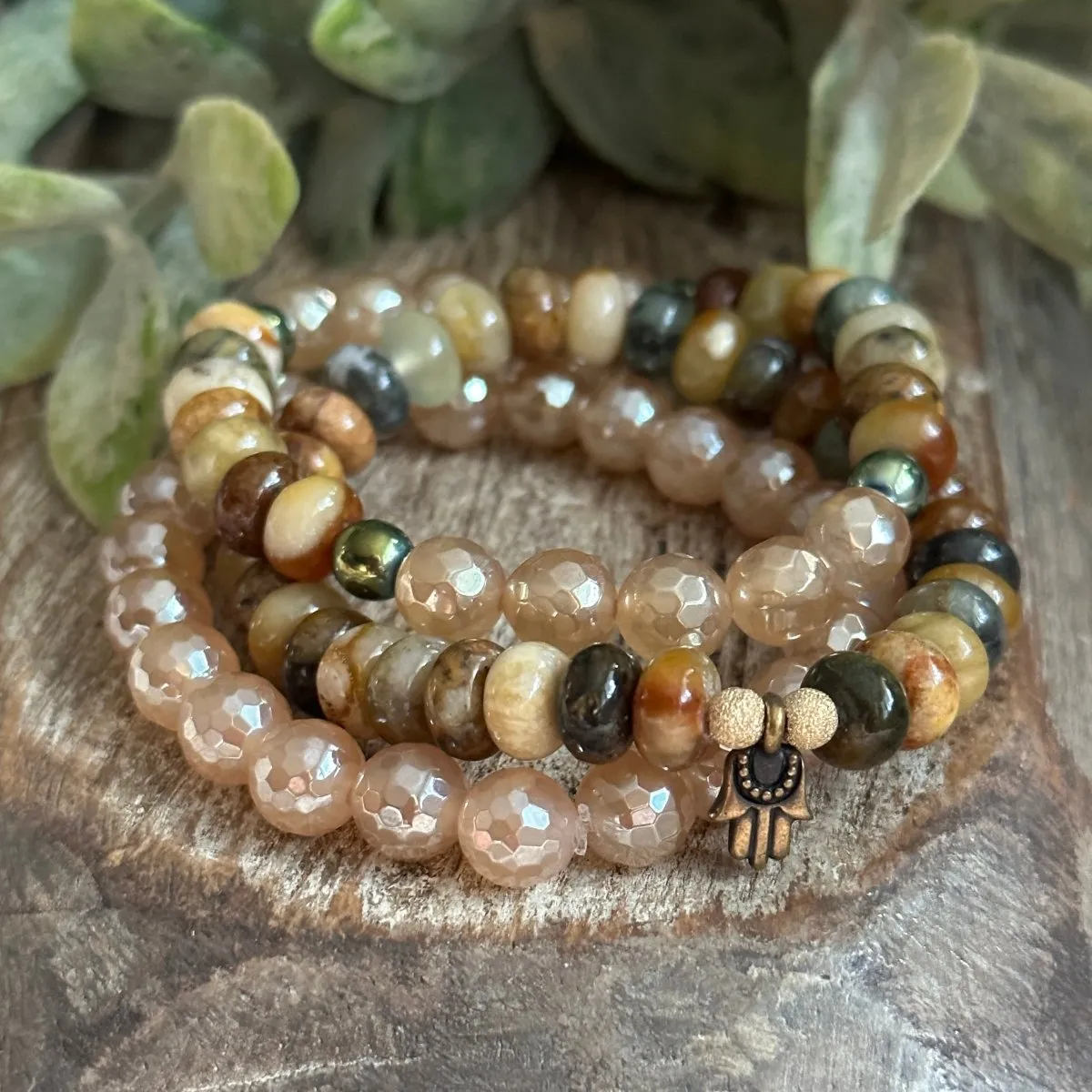 Flower Jade   Hamsa