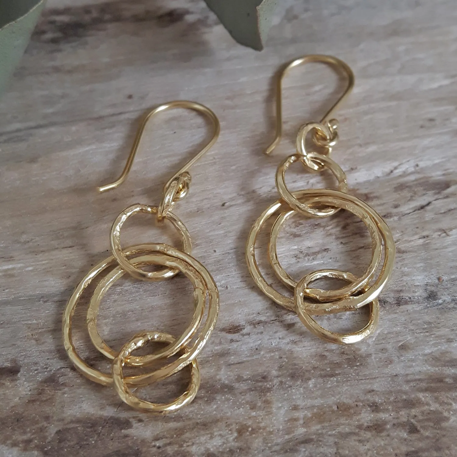 Foresta Rhonda Small Gold Drop Earrings