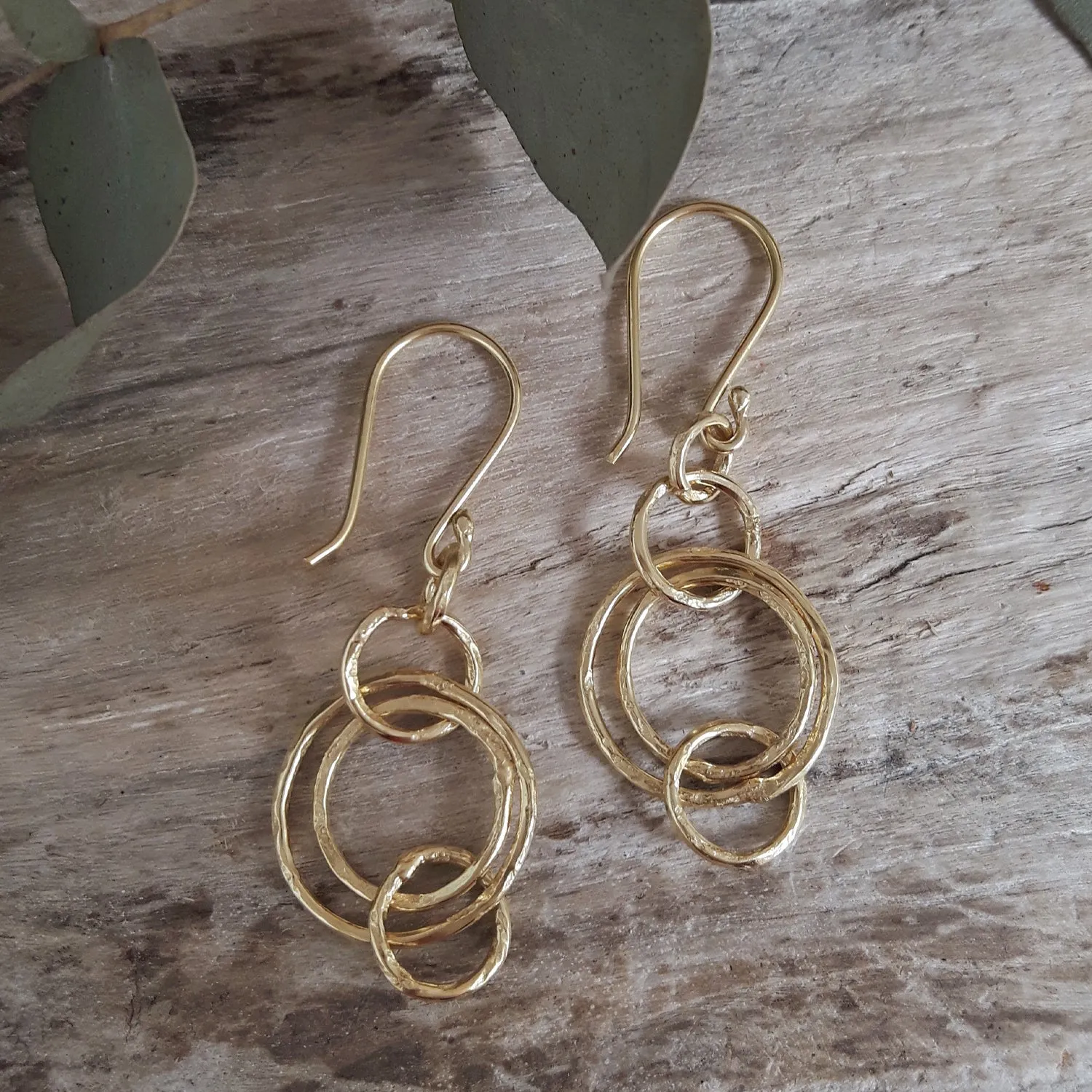 Foresta Rhonda Small Gold Drop Earrings