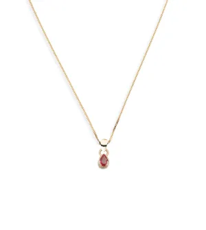 Forever & Always a Pair Ruby - Love : Fine Diamond Cut Curb Necklace