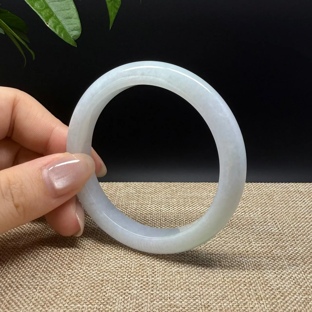Genuine Burmese Green Jade Jadeite Bangle Bracelet ( 52.8mm )