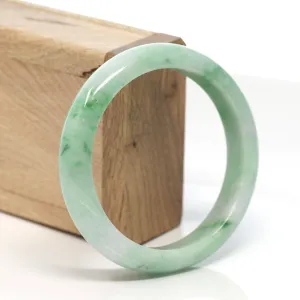 Genuine Burmese Green Jadeite Jade Bangle Bracelet (58.7 mm) #130
