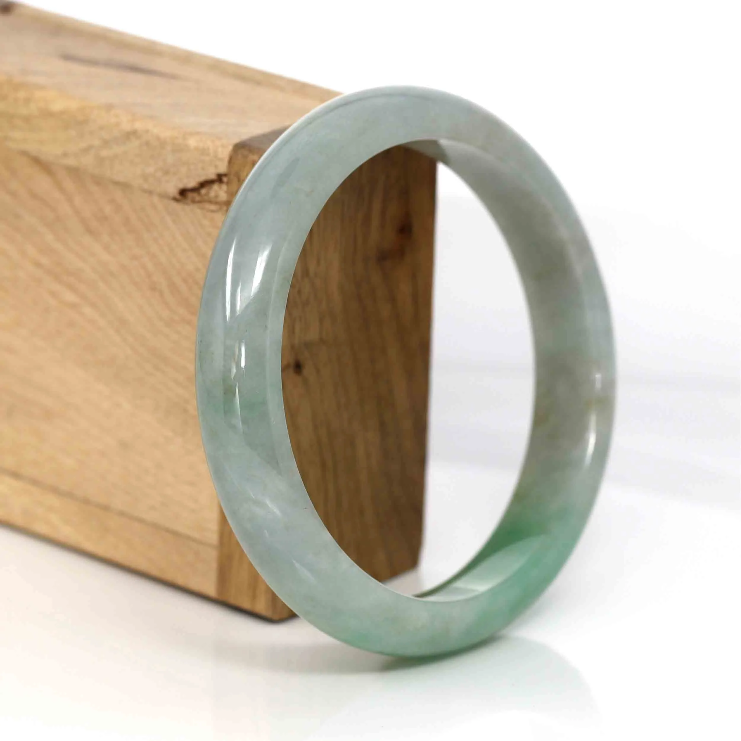 Genuine Burmese Green Jadeite Jade Bangle Bracelet ( 62.35 mm) #329