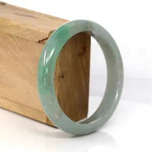 Genuine Burmese Green Jadeite Jade Bangle Bracelet ( 62.35 mm) #329