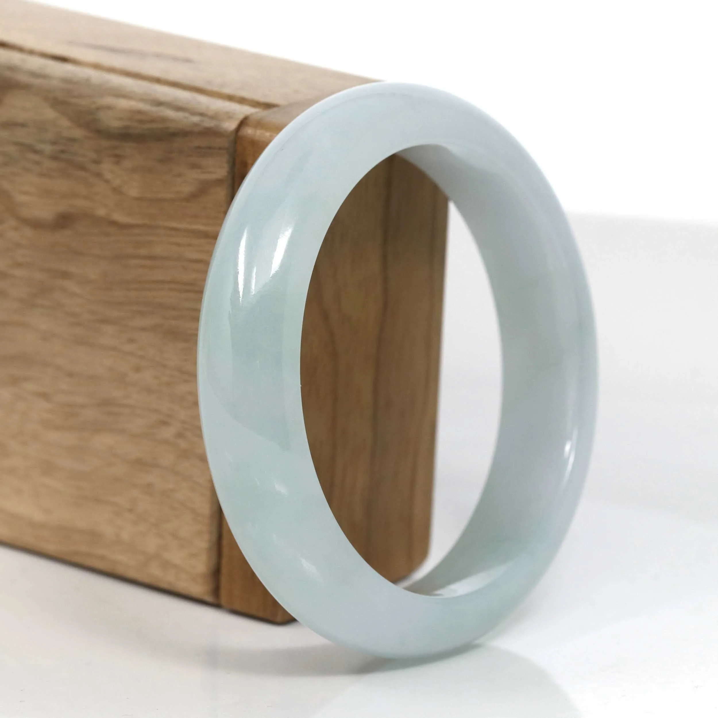 Genuine Burmese Ice Jadeite Jade Bangle Bracelet ( 57.4 mm )#947