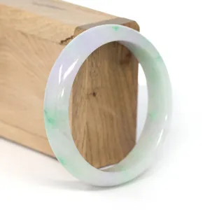 Genuine Burmese Lavender & Green Jadeite Jade Bangle Bracelet (59.21 mm) #237