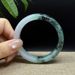 Genuine Burmese Lavender Green Jade Jadeite Bangle Bracelet ( 56mm )