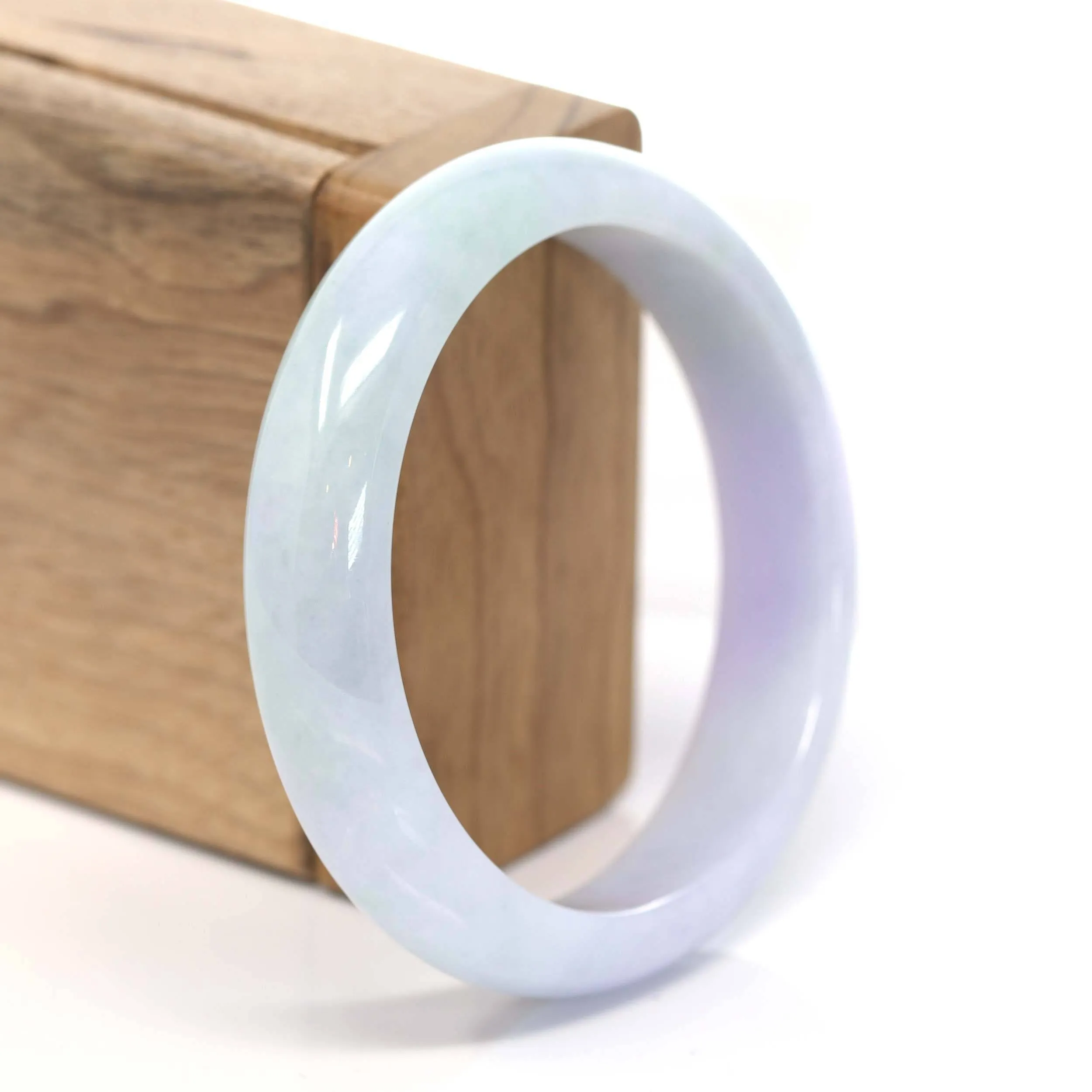Genuine Burmese Lavender Jadeite Jade Bracelet Bangle ( 57.82 mm )#208