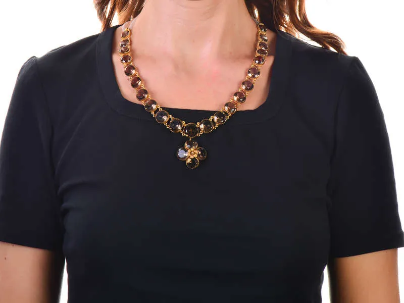 Georgian Smoky Quartz rivire & Pendant
