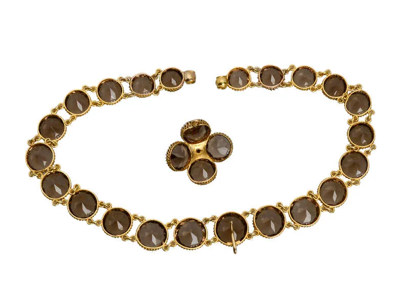 Georgian Smoky Quartz rivire & Pendant