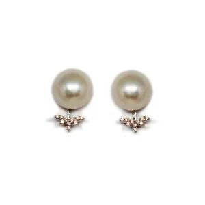 Glittering Back Edison Pearl Earrings