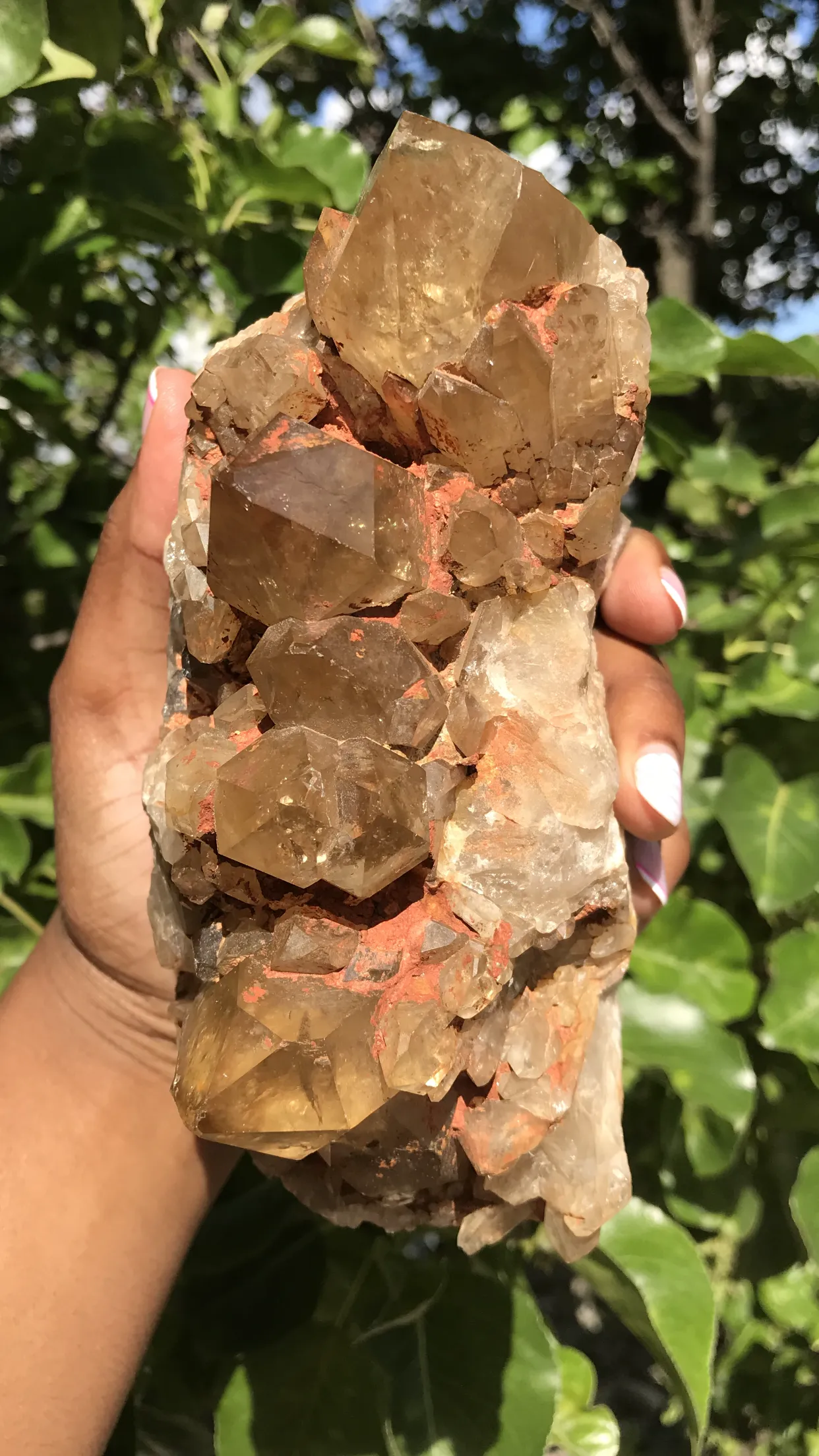 Huge Stand-Alone Kundalini Quartz Citrine, Democratic Republic of Congo, Lwena, Congo Citrine