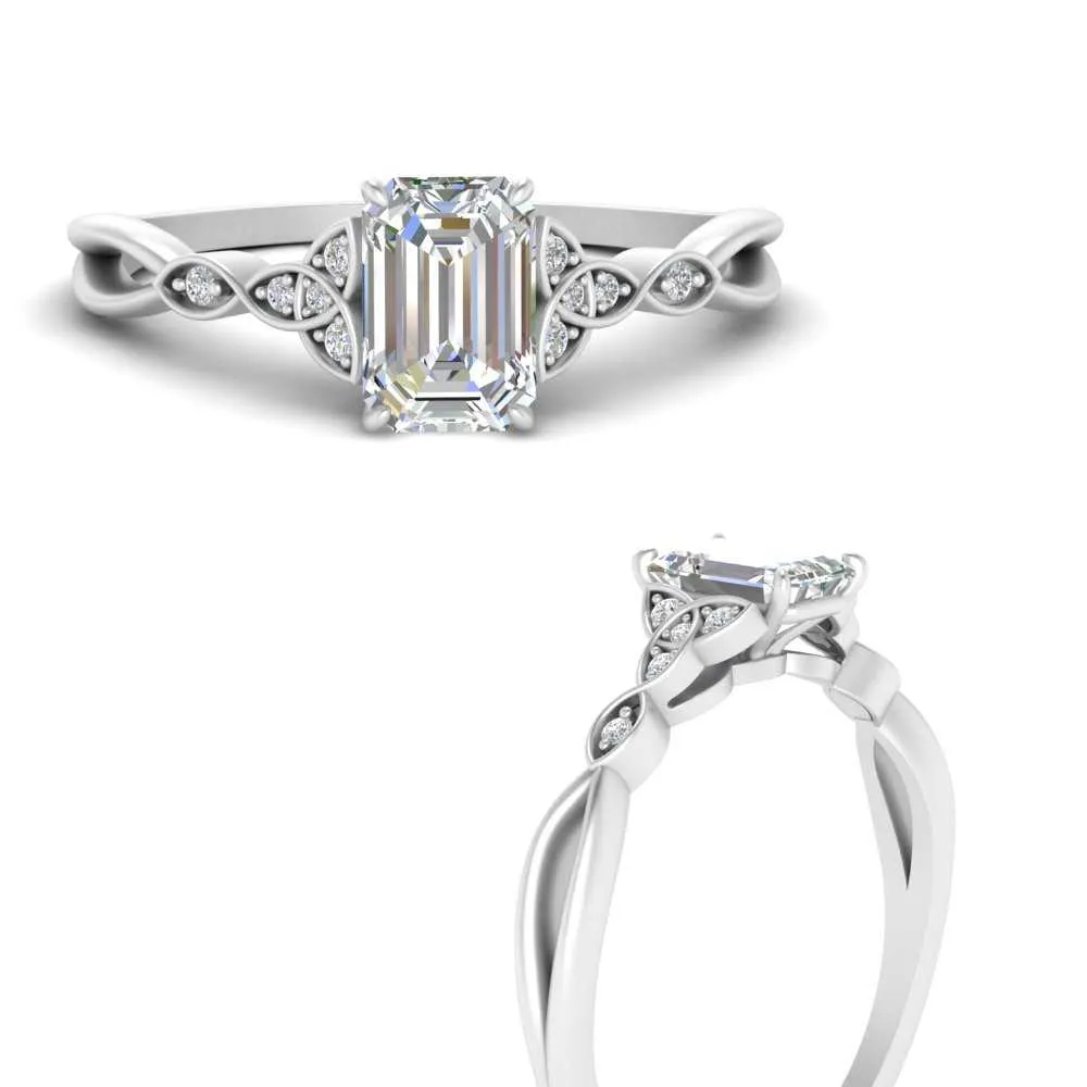 IGI Certified 1/2 - 5 Carat Lab Grown Diamond Celtic Knot Women Engagement Ring 14K Gold