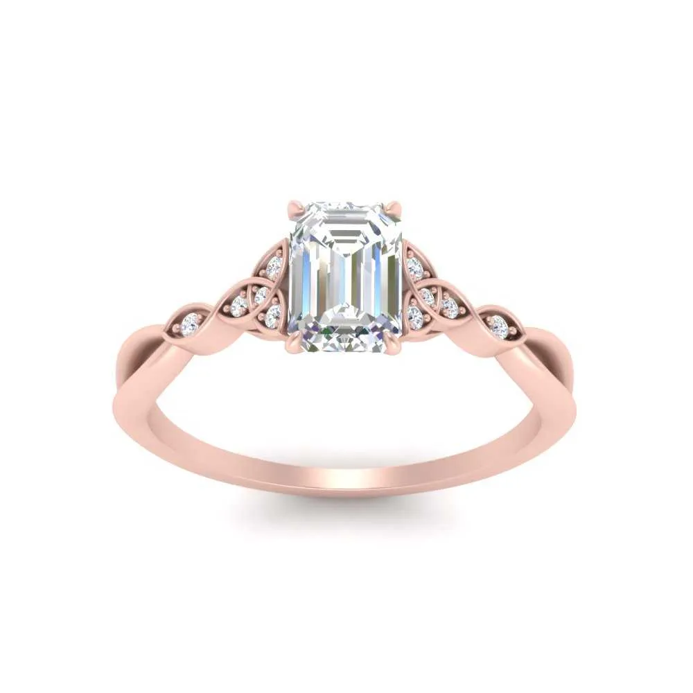 IGI Certified 1/2 - 5 Carat Lab Grown Diamond Celtic Knot Women Engagement Ring 14K Gold