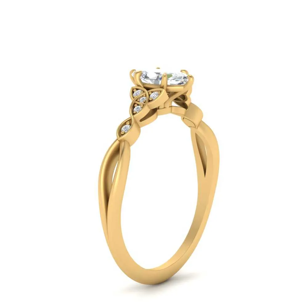 IGI Certified 1/2 - 5 Carat Lab Grown Diamond Celtic Knot Women Engagement Ring 14K Gold