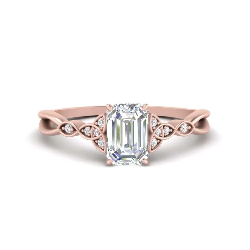 IGI Certified 1/2 - 5 Carat Lab Grown Diamond Celtic Knot Women Engagement Ring 14K Gold