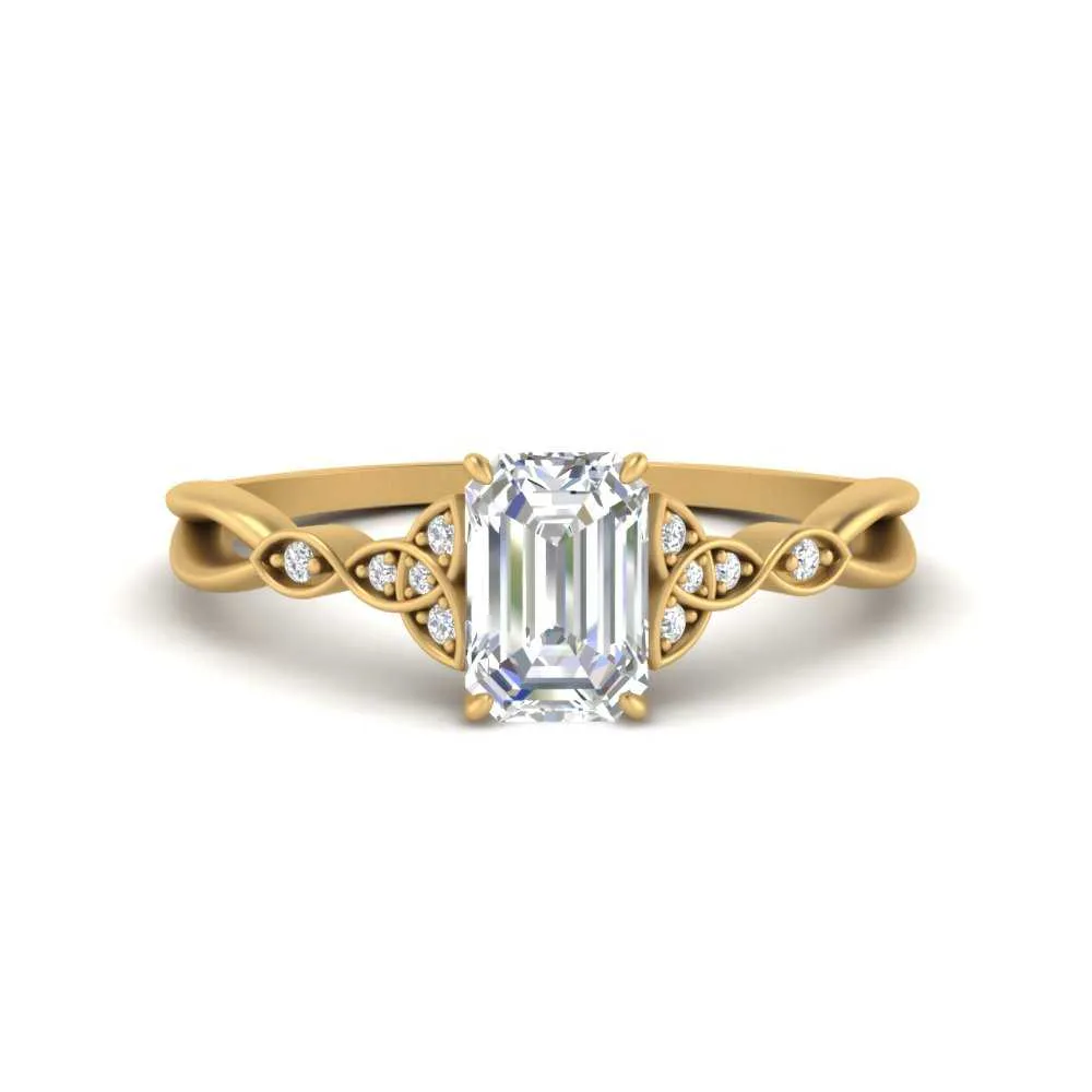 IGI Certified 1/2 - 5 Carat Lab Grown Diamond Celtic Knot Women Engagement Ring 14K Gold