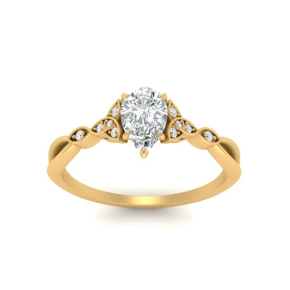 IGI Certified 1/2 - 5 Carat Lab Grown Diamond Celtic Knot Women Engagement Ring 14K Gold