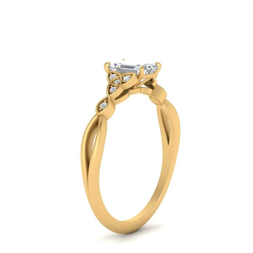 IGI Certified 1/2 - 5 Carat Lab Grown Diamond Celtic Knot Women Engagement Ring 14K Gold