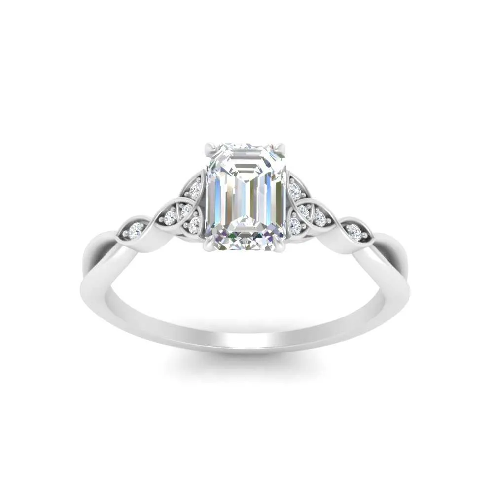 IGI Certified 1/2 - 5 Carat Lab Grown Diamond Celtic Knot Women Engagement Ring 14K Gold