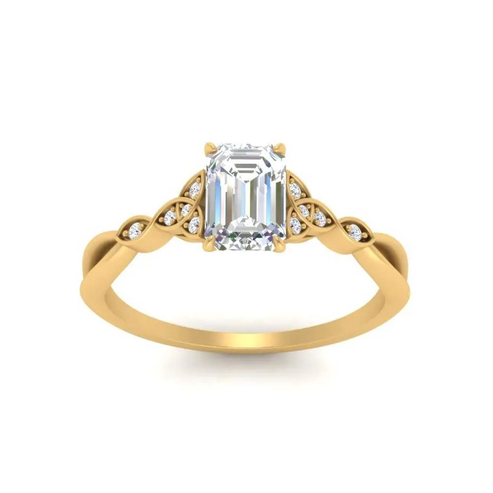 IGI Certified 1/2 - 5 Carat Lab Grown Diamond Celtic Knot Women Engagement Ring 14K Gold