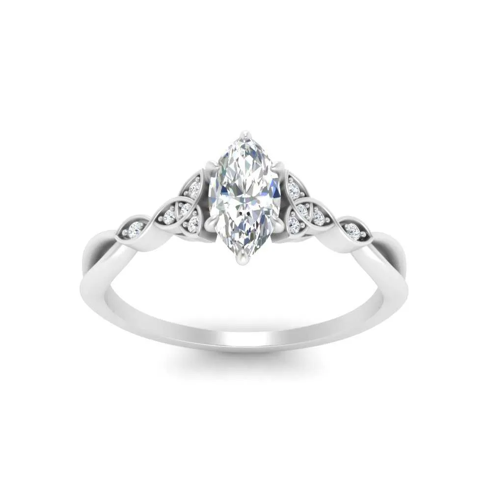 IGI Certified 1/2 - 5 Carat Lab Grown Diamond Celtic Knot Women Engagement Ring 14K Gold