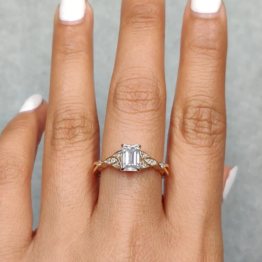 IGI Certified 1/2 - 5 Carat Lab Grown Diamond Celtic Knot Women Engagement Ring 14K Gold