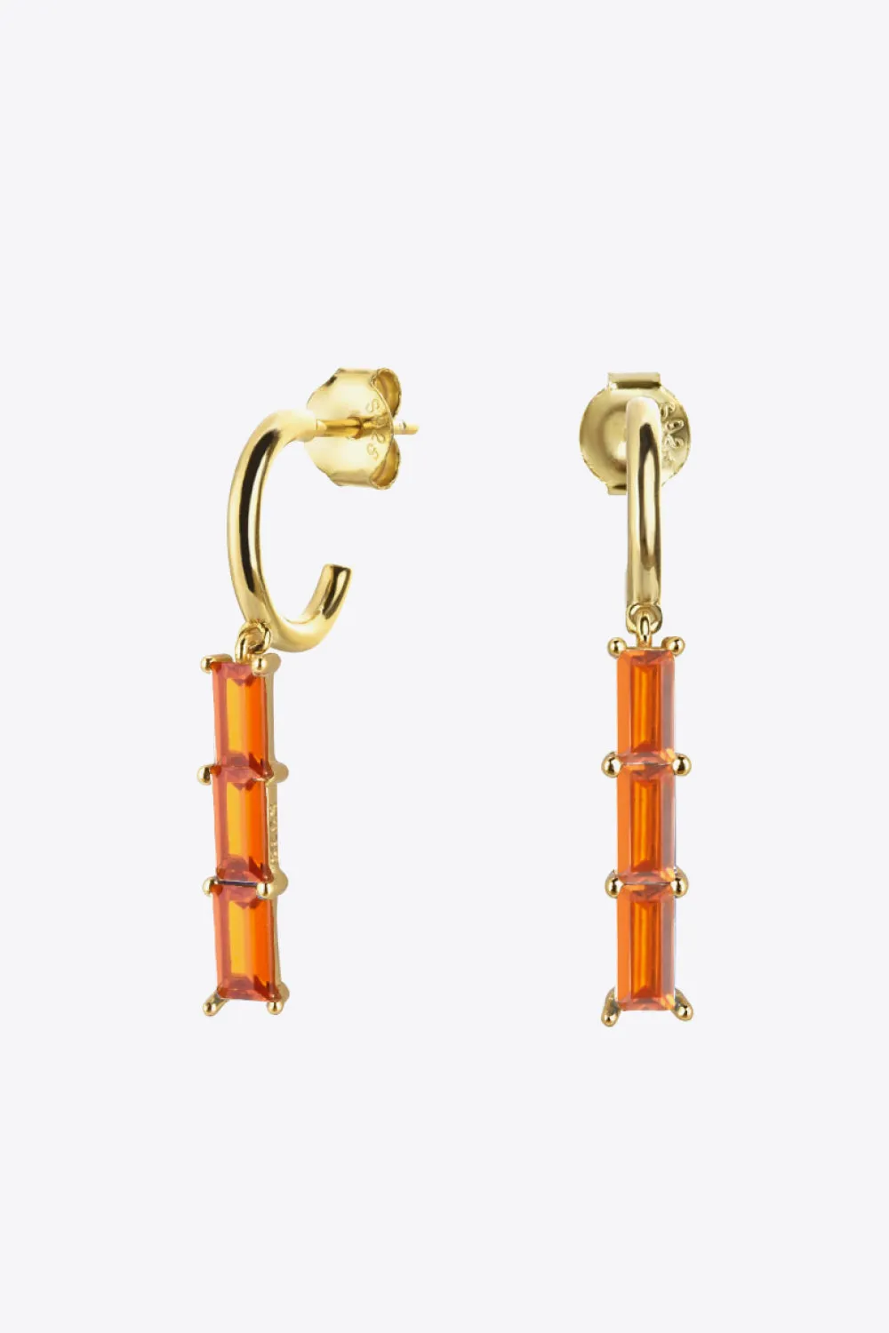 Inlaid Zircon 925 Sterling Silver Earrings - 7 colors