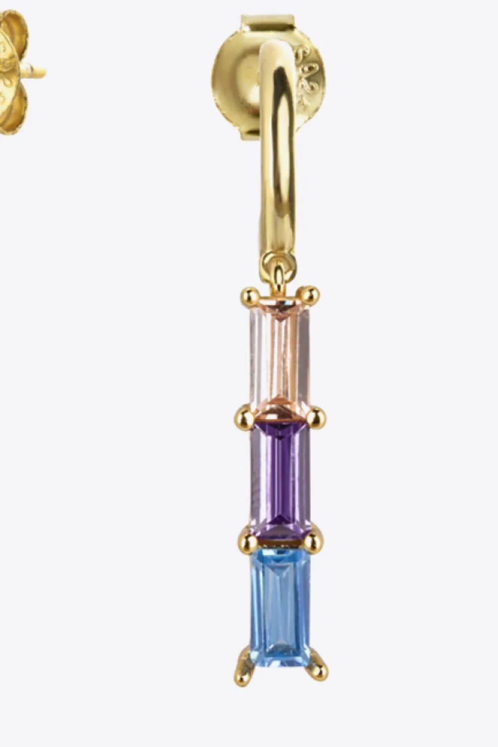 Inlaid Zircon 925 Sterling Silver Earrings - 7 colors