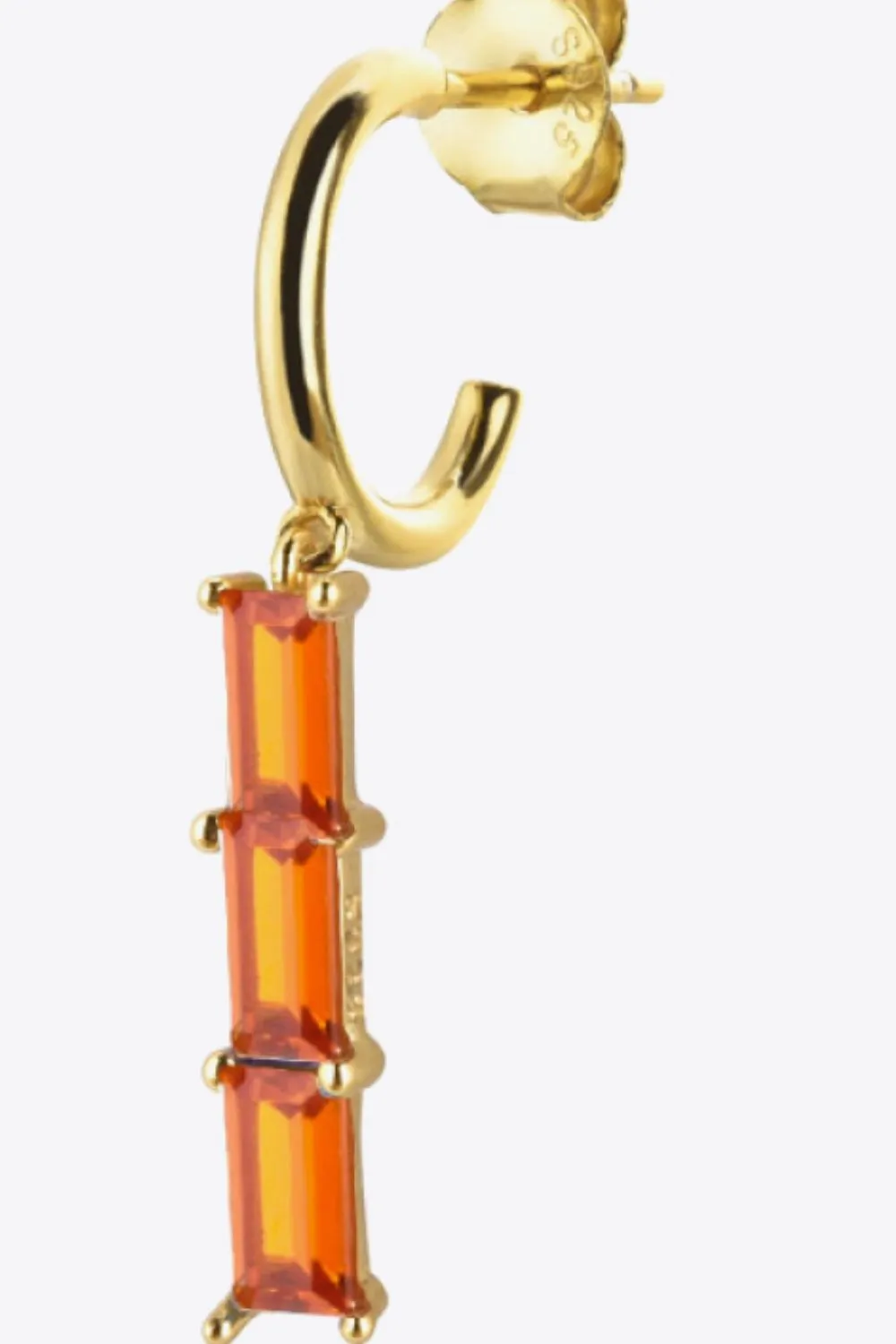 Inlaid Zircon 925 Sterling Silver Earrings - 7 colors