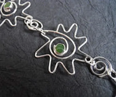 Sun-Inspired Jade Swirl Bracelet