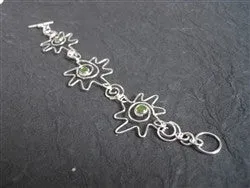 Sun-Inspired Jade Swirl Bracelet