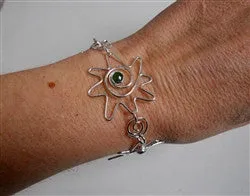 Sun-Inspired Jade Swirl Bracelet
