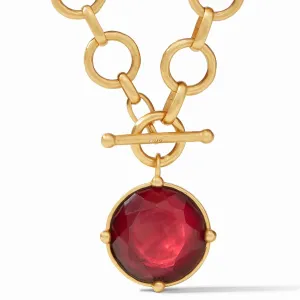 Julie Vos Honeybee Statement Necklace, Iridescent Ruby Red