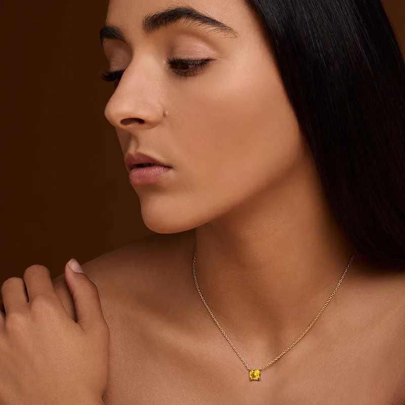 Kara Necklace, Citrine, Gold