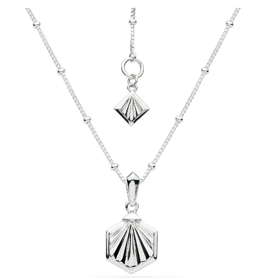 Kit Heath Silver Deco Hexagonal Necklace (SI2516)